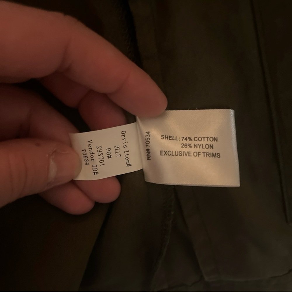 Orvis Classic Barn Chore Field Military Coat Jacket Olive Green Mens Size Medium - Picture 6 of 6